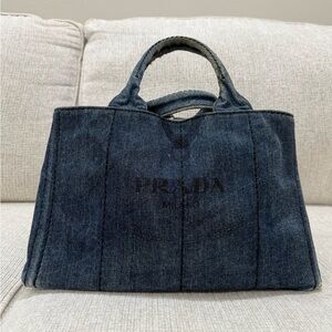 *Sold* Prada canapa dark blue denim